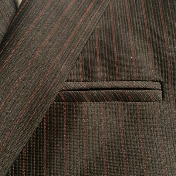 Formal Suit Jacket Black W/ red pinstripe sheen look CLASSY.. - Picture 1 of 10